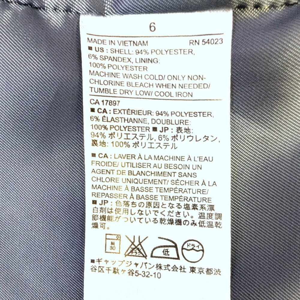 Banana Republic | Blazer Open Drape Front Flyaway Soft Blazer in Gray | Size 6 - Picture 8 of 12